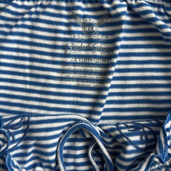 Faded Glory 2 Striped Oversized Tees with embroidery - Picture 5 of 11